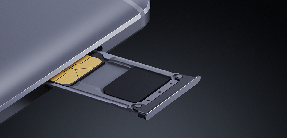 Слот для карт памяти совмещен со слотом для второй SIM-карты