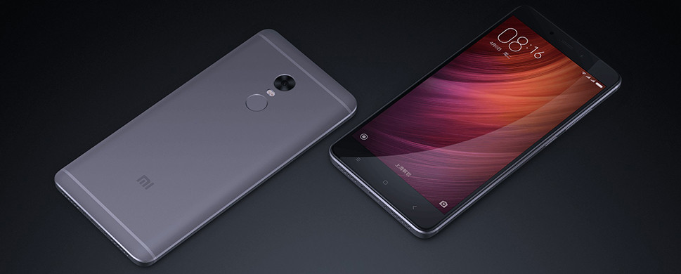 стильный смартфон Xiaomi Redmi Note 4 в сером цвете