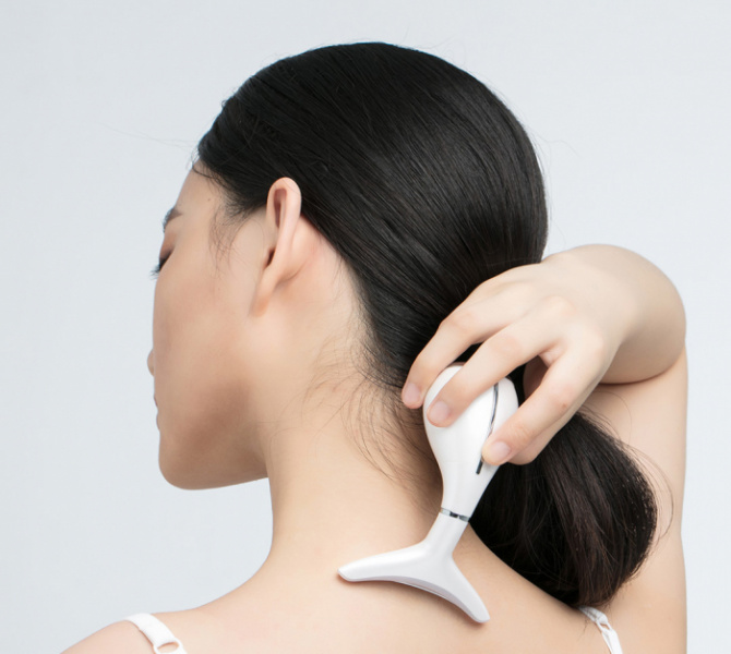 Ультразвуковой массажер для разглаживания морщин на шее Xiaomi Wellskins, белый фото 2