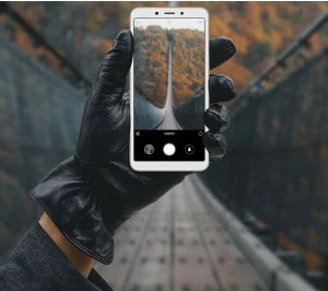 Сенсорные кожаные перчатки Xiaomi Mi Qimian Touch Gloves (XL) Женские фото 3