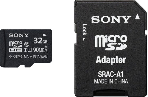Карта памяти Sony microSDHC 32Gb, Class 10 UHS-I U3 (90/70Mb/s) + ADP фото 2