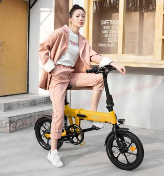 Электровелосипед складной Xiaomi HIMO Z16, желтый фото 2
