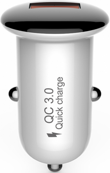АЗУ Devia Mushroom Series QC 3.0 18W (1 USB), белый с черной шляпкой фото 1