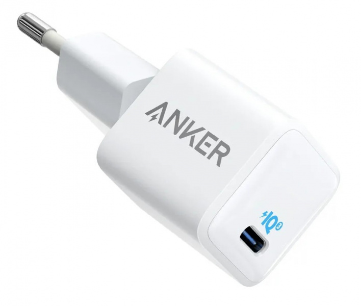 СЗУ адаптер ANKER PowerPort 3 Nano 20W USB-C, белый фото 1