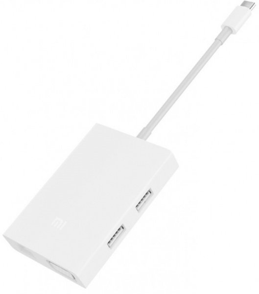 Адаптер-Хаб Xiaomi multi-adapter USB-C/VGA/Gigabit Ethernet белый фото 2