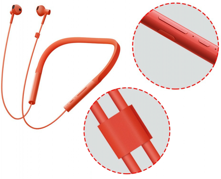 Наушники Xiaomi Mi Collar Bluetooth Headphones Youth Edition, оранжевый фото 2