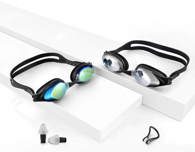 Набор для плавания Xiaomi Yunmai Grey очки для плавания, затычки для ушей, зажим для носа фото 2