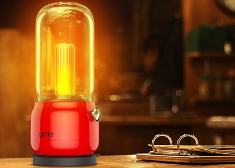 Прикроватная лампа Xiaomi Lofree Candle Lights красный фото 2
