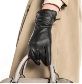 Сенсорные кожаные перчатки Xiaomi Mi Qimian Touch Gloves (XL) Женские фото 2