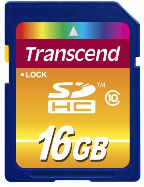 Карта памяти Transcend SDHC 16GB Class 10 30MB/s, TS16GSDHC10 фото 1