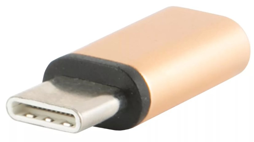 Адаптер-переходник Red Line Micro USB - Type-C золотой фото 1