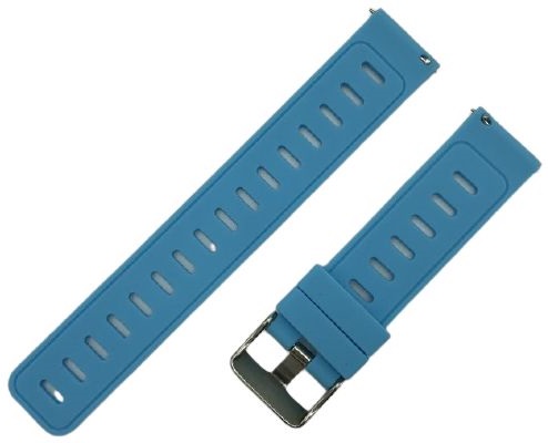 Ремешок силиконовый 20мм для Amazfit GTR42мм/ GTS/ Bip/ Bip Lite, голубой фото 1
