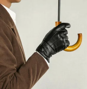 Сенсорные кожаные перчатки Xiaomi Mi Qimian Touch Gloves (XL) Мужские фото 3