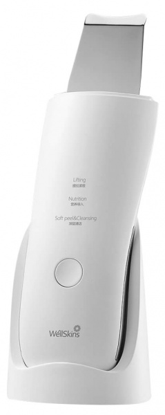 Аппарат для ультразвуковой чистки лица Xiaomi WellSkins Ultrasonic Skin Scrubber WX-CJ101, белый фото 2