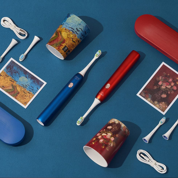 Электрическая зубная щетка Soocas X3U & Van Gogh Museum Design, красный фото 3