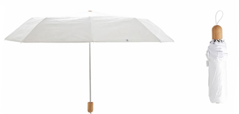 Зонт Xiaomi Umbrella Dual-Use Dupont Paper Umbrella Plain Folding, белый фото 5
