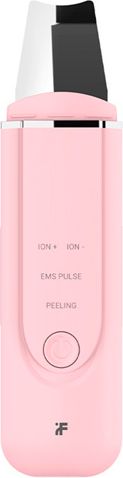 Аппарат для ультразвуковой чистки лица с ионами InFace Ultrasonic ion skin cleaner, розовый фото 2
