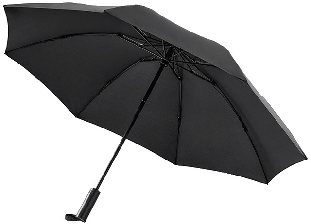 Зонт Xiaomi 90 Points с светодиодным фонариком Automatic Umbrella with LED Flashlight, черный фото 7