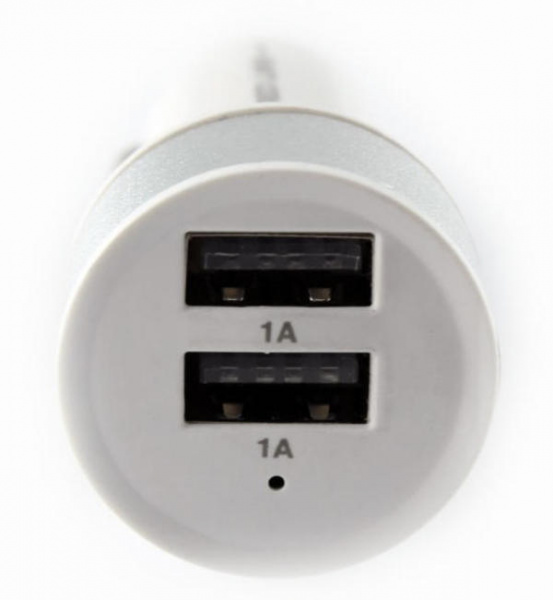 АЗУ 2 USB (модель C19), 1А серебристый, Redline фото 2
