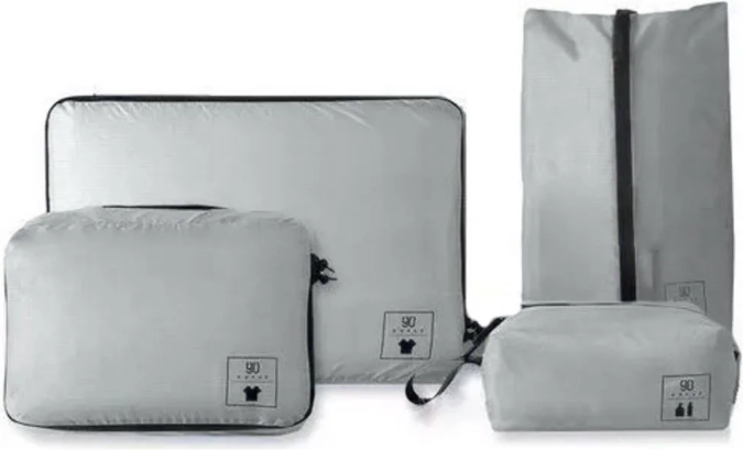 Набор упаковочных сумок для чемодана 90 Points Base Storage Bag Set (4 шт) Серый фото 1