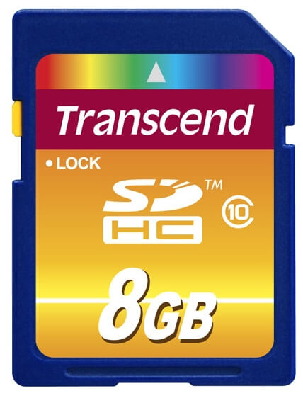 Карта памяти Transcend SDHC 8GB Class 10 30MB/s, TS8GSDHC10 фото 1