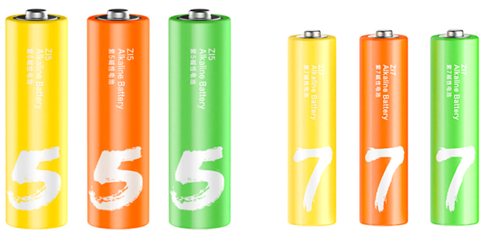 Батарейки алкалиновые Xiaomi ZMI Rainbow ZI5/ZI7 12шт.АА+12шт.ААА L24 фото 1