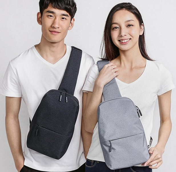 Рюкзак Xiaomi Mi City Sling Bag, светлый серый фото 2