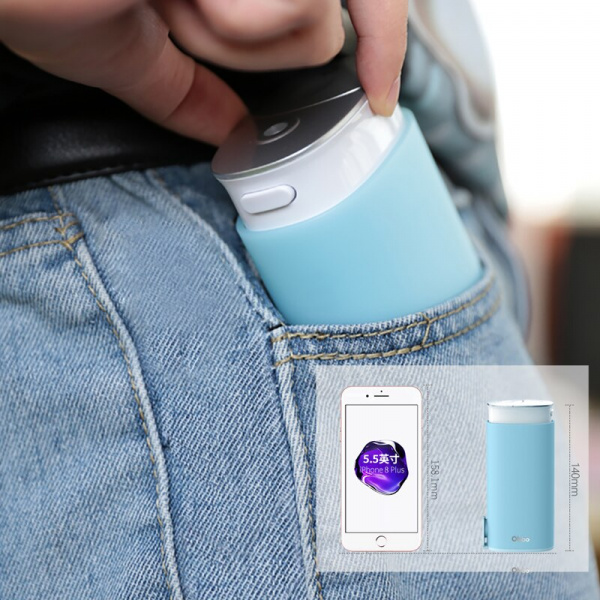 Ирригатор Xiaomi Olybo Telescopic Portable Teeth Cleaner Day Lake WL8, голубой фото 3