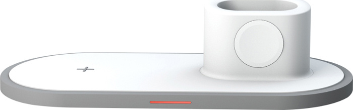 Беспроводное зарядное устройство Devia 3 в1 V3 (для смартфона, умных часов Apple Watch и зарядного кейса AirPods), белый фото 1